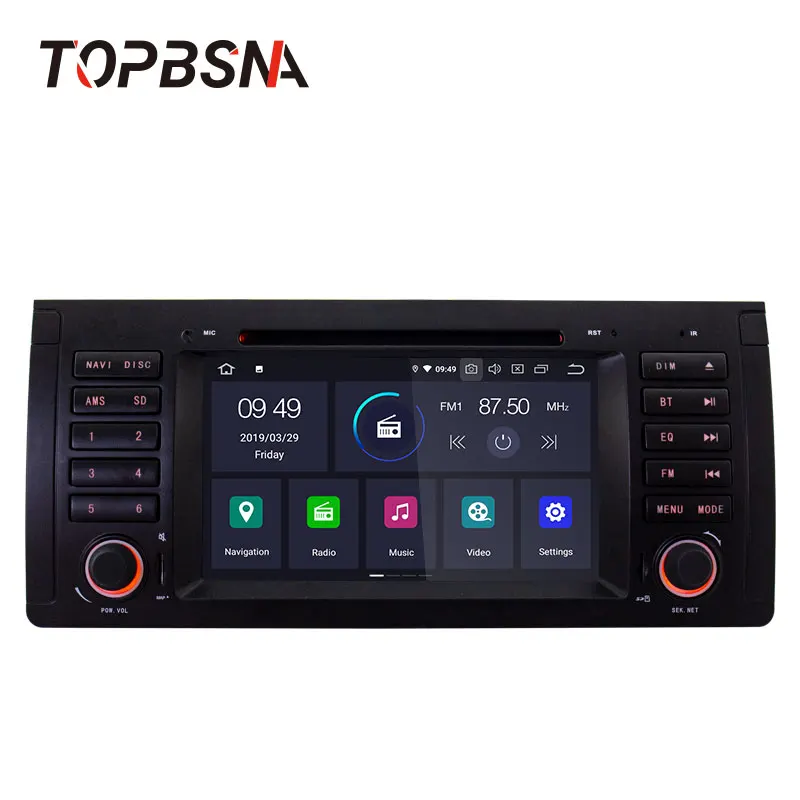 TOPBSNA Android 10 автомобиль радио плеер для BMW X5 E53 M5 5 Sesies E39 GPS навигации мультимедиа 1 Din