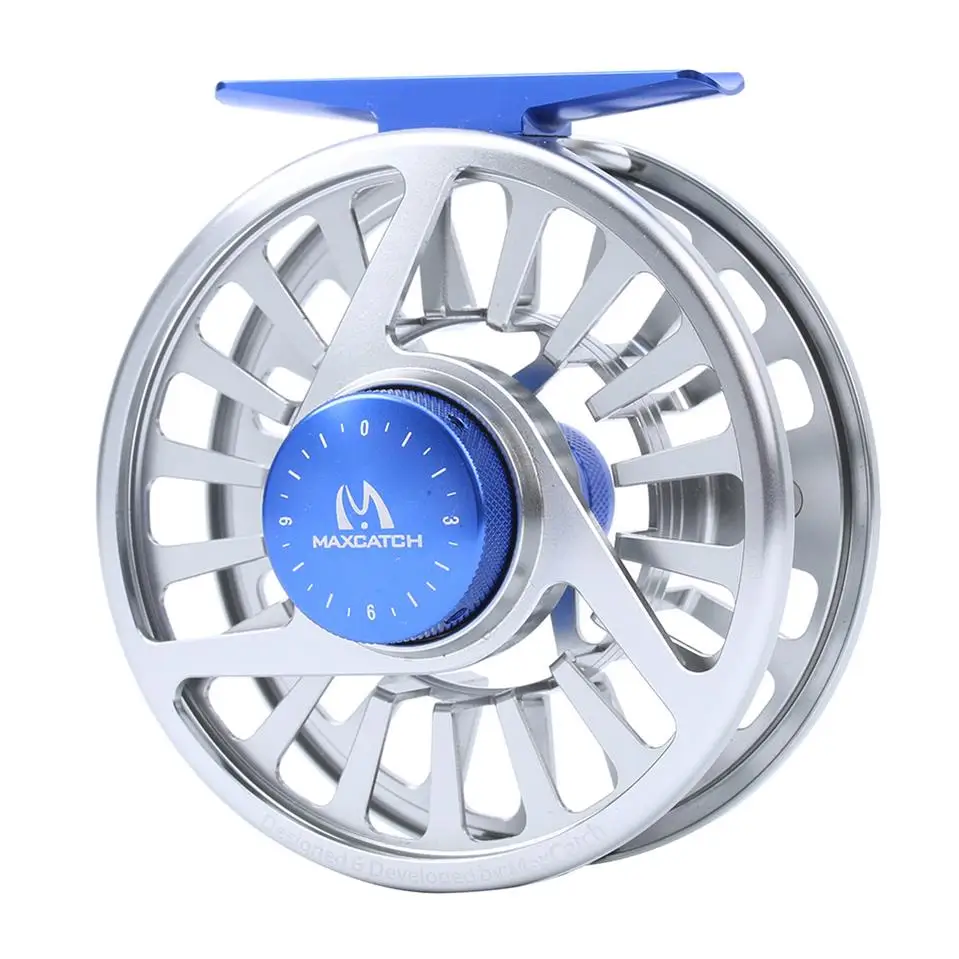 Silver Reel Катушка для ловли нахлыстом Maximumcatch 1/3, 3/4, 5/6, 7/8, 9/11WT, катушка для нахлыстом, обработанная алюминиевой микро регулировкой, катушка для ловли нахлыстом - Цвет: Silver Reel