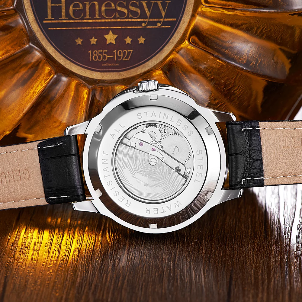 Часы наручные OUYAWEI Мужские механические брендовые аналоговые Роскошные с