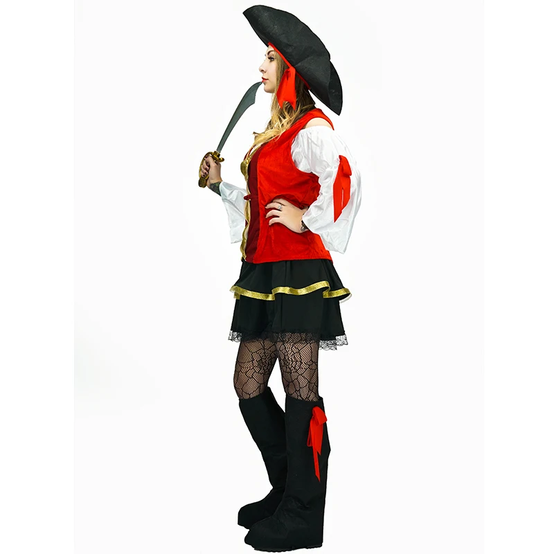 Новинка 2017 года Женский карнавальный костюм пирата нарядная юбка для вечеринки