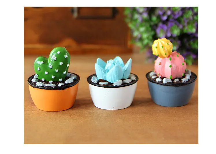1PC TV cabinet decor small bonsai cactus pot creative Home Furnishing accessories resin crafts JL 0971 | Дом и сад