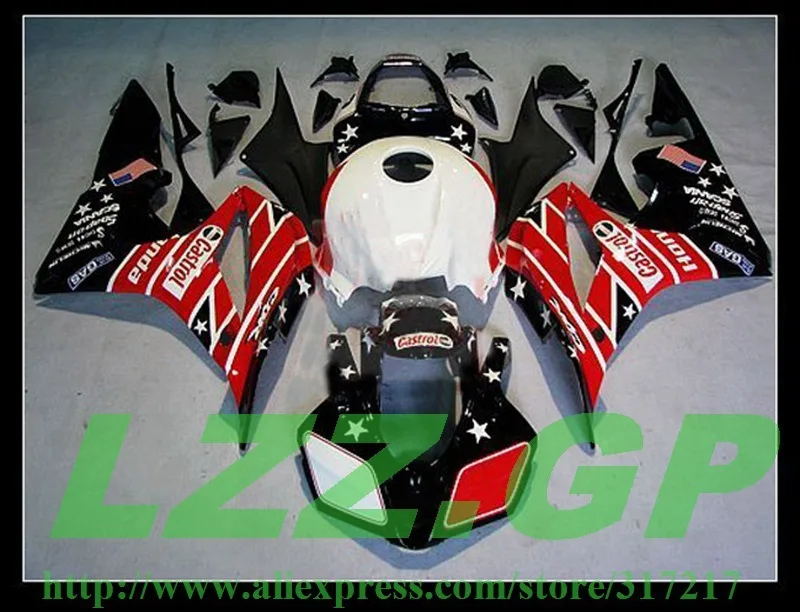 

For Painted CBR600F5 07-08 F5 2007 2008 F5 CBR600RR 07 08 D34364f CBR 600 600RR Injection CBR600 RR Black Red Fairing