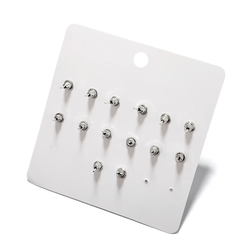 7 пар/компл. отдельных Будды Статуи слон цветы солнце и луна Серебряные серьги