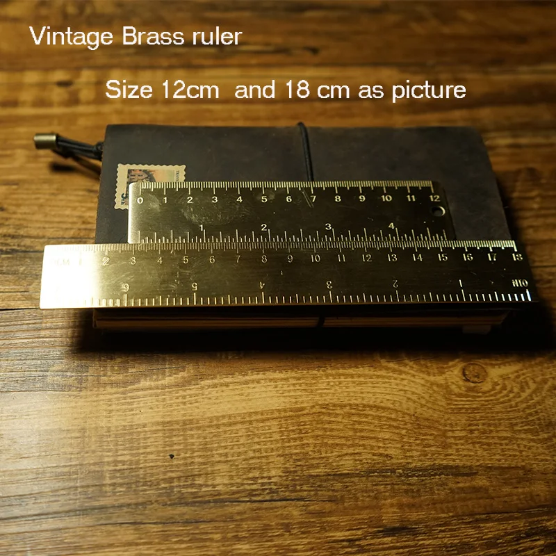 Винтажная латунная линейка книжный маркер для путешественников журнал