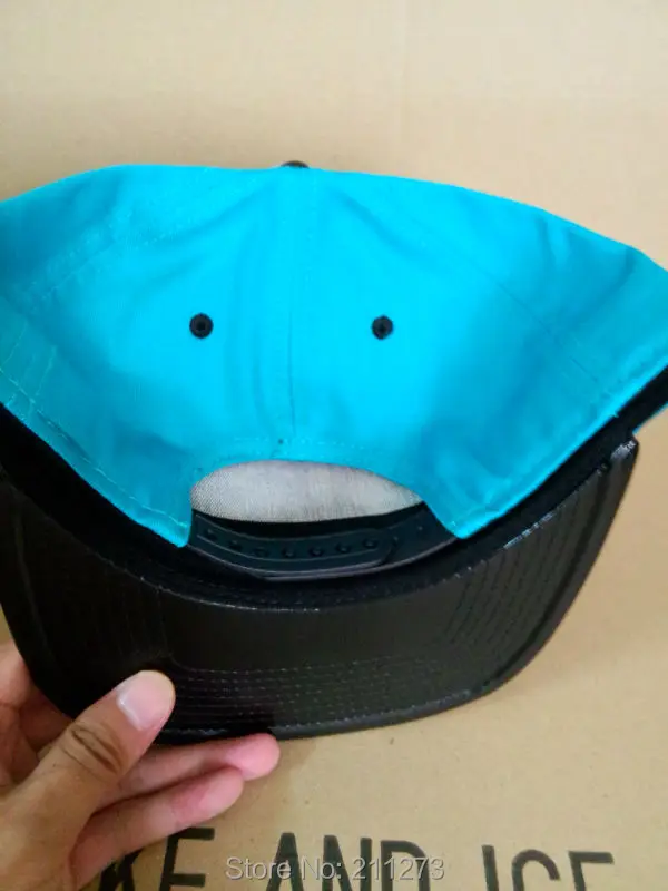 Розничная, гибридная Кепка snapback, речной синий, Водолей,, snapbacks, 3D вышивка, квадратные полями, высокое качество