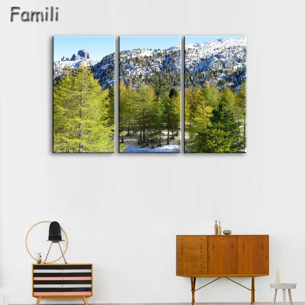 Pintura en lienzo de paisaje para sala de estar, arte de pared espectacular, imagen de sol, gran oferta, 3 piezas-2