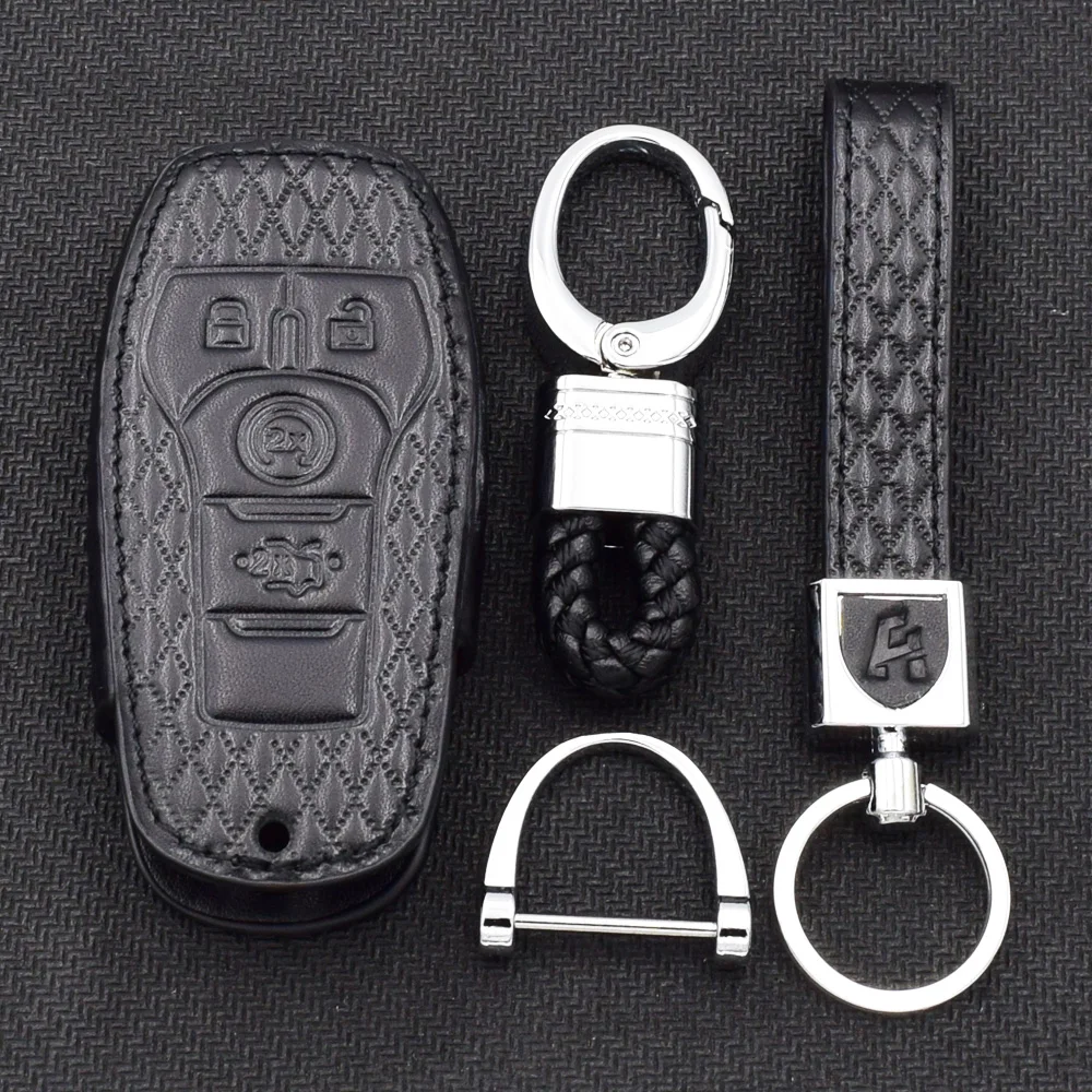 Чехол для ключей из натуральной кожи с микрофиброй Ford Explorer aurus Mondeo Smart Remote Fob Protector