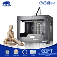 wanhao 3d printerdual extruder wanhao duplicator 4s reprap kit with multi color models makingprintingwithplaabsfilament