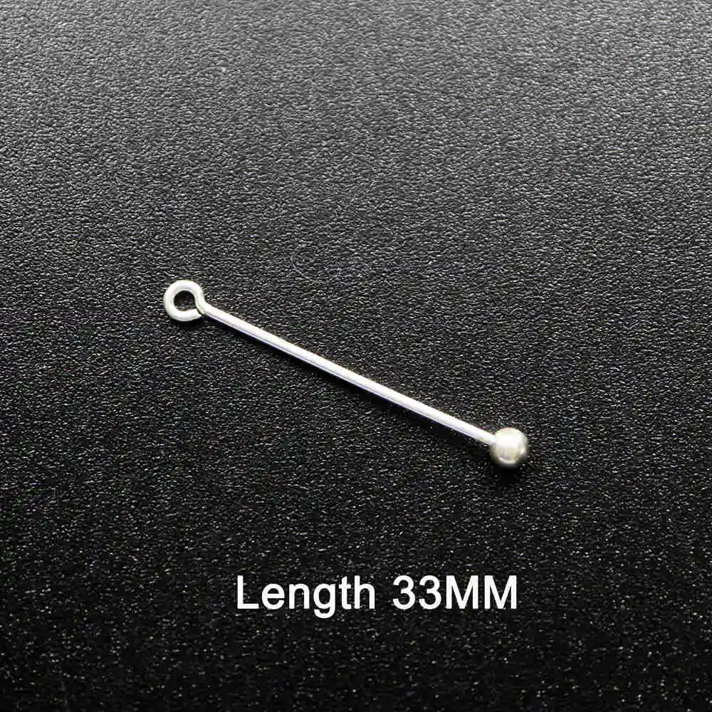 33MM 13-33 мм 925 стерлингового серебра Винт шариковая булавка для бисероплетения кулон под поручень DIY Поставки 1512012 - Цвет: 33MM