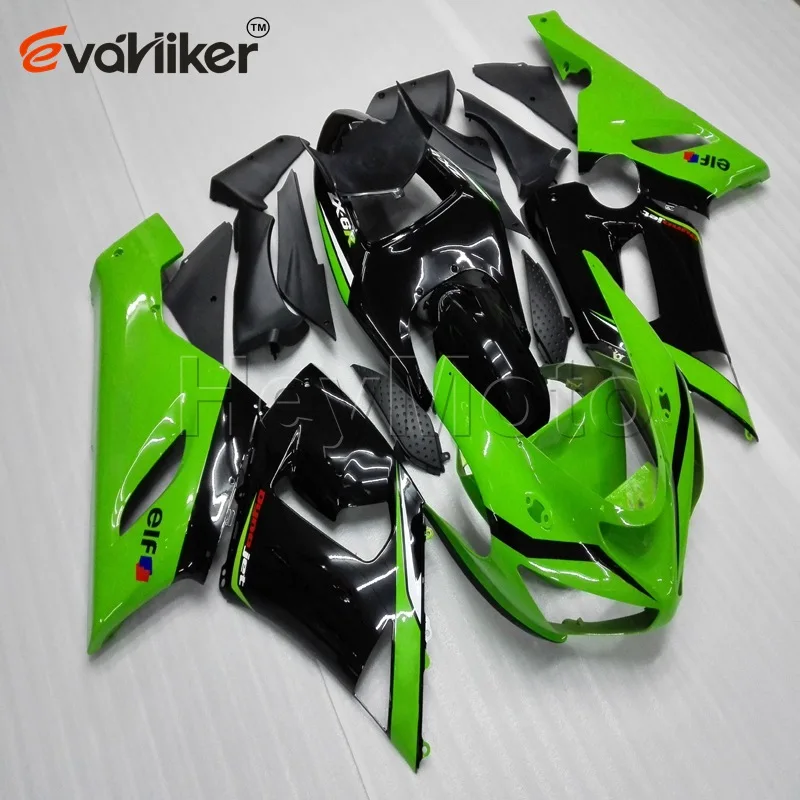 Обтекатель для мотоцикла ZX6R 2005 2006 зеленый белый ZX 6R 05 06 ABS Комплект кузова cowl H2 |