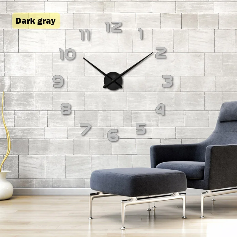 2020 3d зеркальные наклейки Horloge Home Klok Новые Diy настенные часы Акриловые diy кварцевые