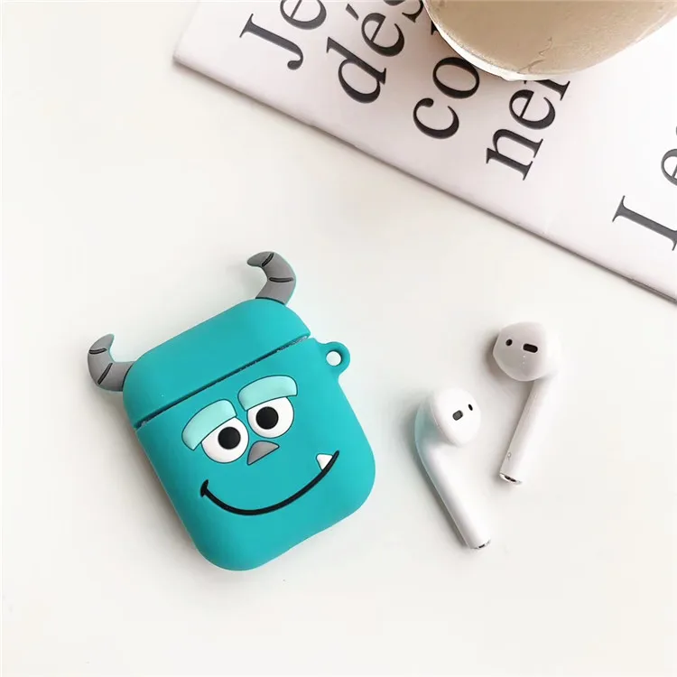 Милый силиконовый чехол Mike Sully MonstersCartoon для Airpods 1 2, Bluetooth, беспроводной чехол для наушников, коробка для зарядки, мультяшная Защитная крышка
