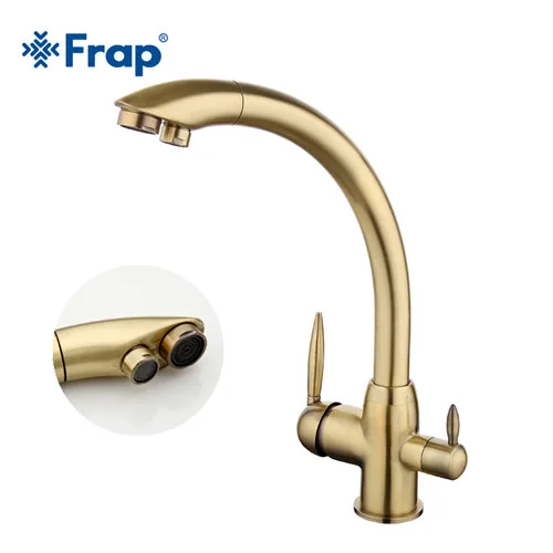f4399-4 Frap Новое поступление, черный кухонный смеситель для раковины, водопроводный кран, вращение на 180 градусов, с функцией очистки воды, 5 цветов, F4399 - Цвет: f4399-4