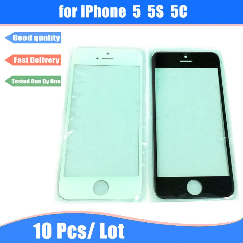 Для iPhone 5 5S 5C 10 шт/партия Высокое качество Черный Белый ЖК сенсорный экран