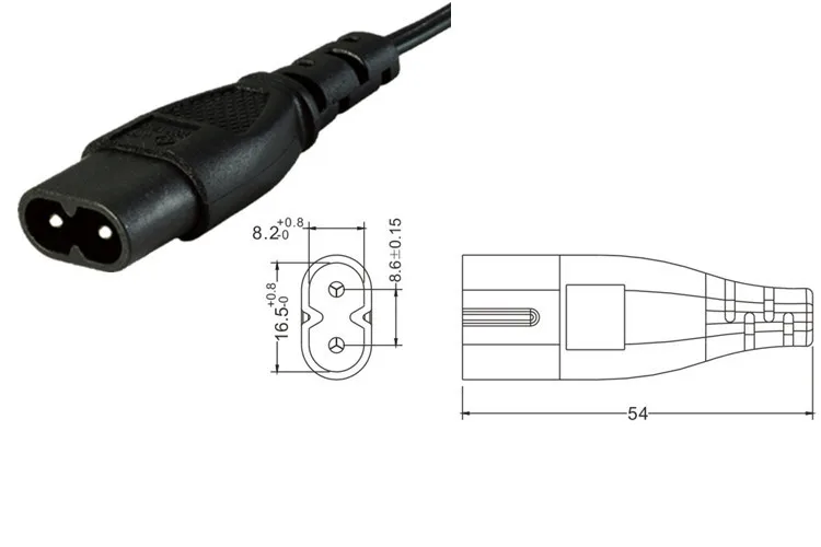 От IEC320 C8 До 2X C7 Y Сплит шнур питания переменного тока iec цифра 8 папа до 2 Женский 1 в