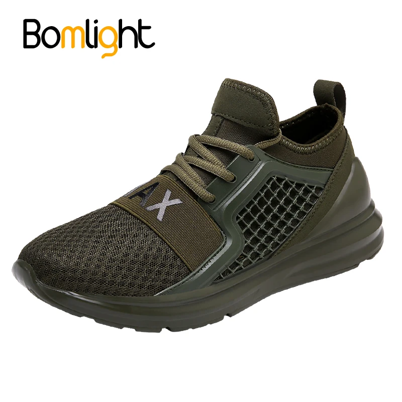 Bomlight Breathable Air Mesh Outdoor Footwear Shoes Men 2018 Spring Autumn Sneakers Walking Chaussure Homme Size 39-48 |