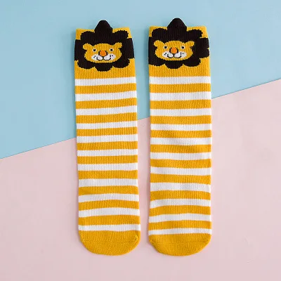 

10Pairs Unisex Lovely Cute Cartoon Lion Kids Baby Socks Knee Girl Boy Baby Toddler Socks Animal Infant Soft Cotton Socks 0-3Y