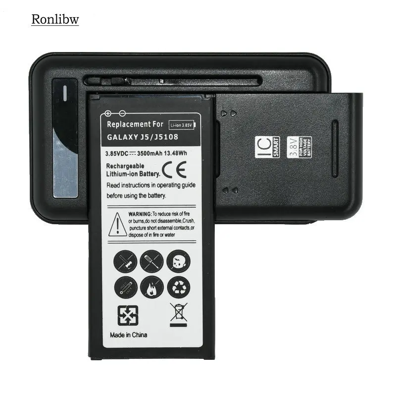 Ronlibw 3500 мАч EB BJ510CBC запасная батарея + зарядное устройство для версии 2016 Samsung Galaxy J5