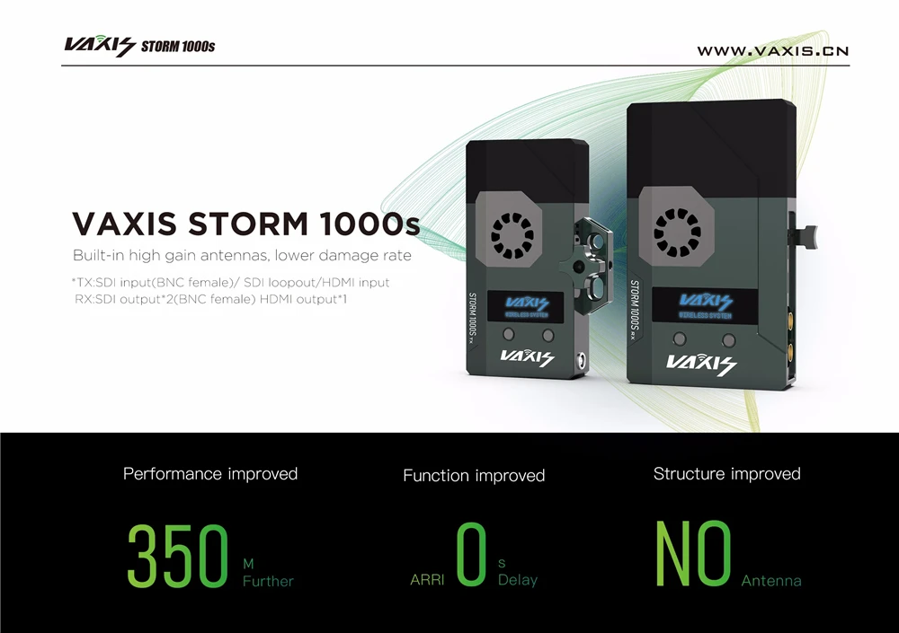 VAXIS STORM 1000S Беспроводная система передачи видео 3G-SDI HDMI вещания HD видео передатчик и приемник для красного ARRI