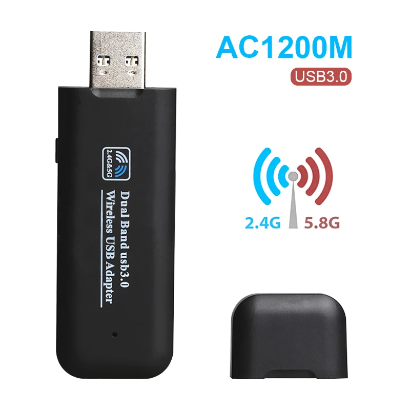 

TEROW Wireless WiFi Adapter 1200Mbps USB Dual-Band 802.11ac RTL8812BU WiFi Antenna for Windows xp/7/8/10 MAC USB WIFI emitter