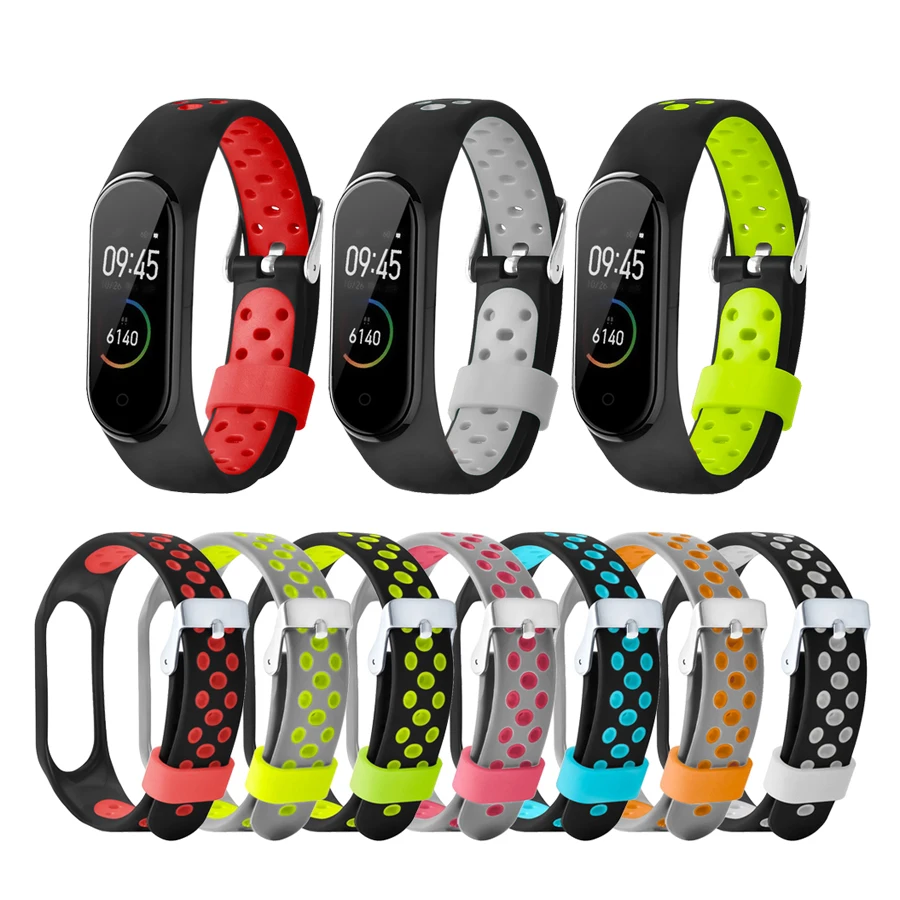 Ремешок силиконовый для Mi Band 4 цветной спортивный браслет Xiaomi 3 | Электроника