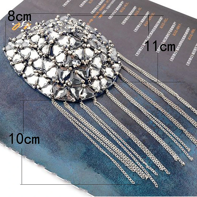 

2pc Beaded Fringe Badges Patch Rivet Applique Patches For Clothing Appliques Parches Bordados Ropa Accessories DIY AC1110