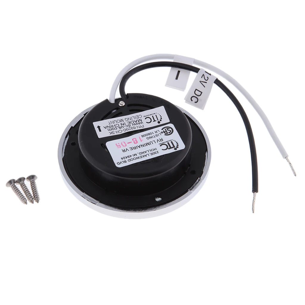

Stainless Steel 12V LED Car Boat Round Ceiling Dome Roof Light Interior Lamp Marine Truck Hardware Yacht RV Vehicle Accessories