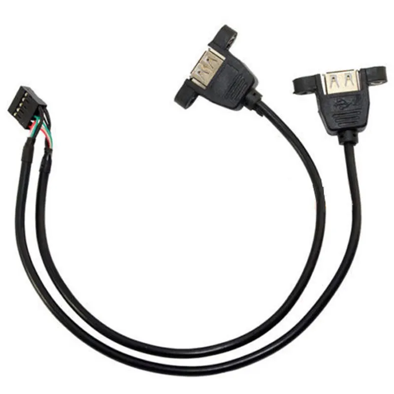 30 см 2xusb 2 0 Женский JPanel Крепление объектива к 10Pin F заголовок USB материнская плата