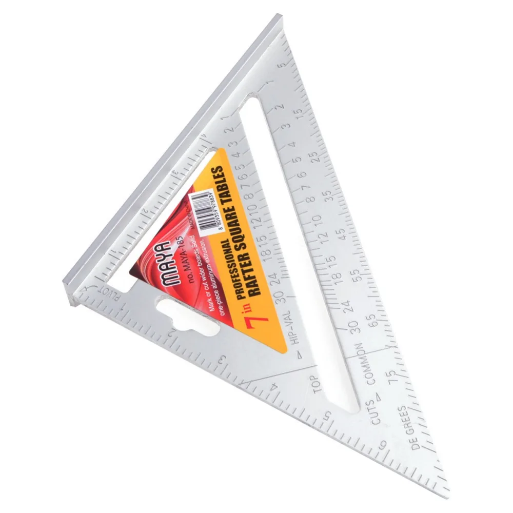 7&quot Square Carpenter's Measuring Ruler Layout Tool Triangle Angle Protractor New &amp Gauging Tools | Инструменты