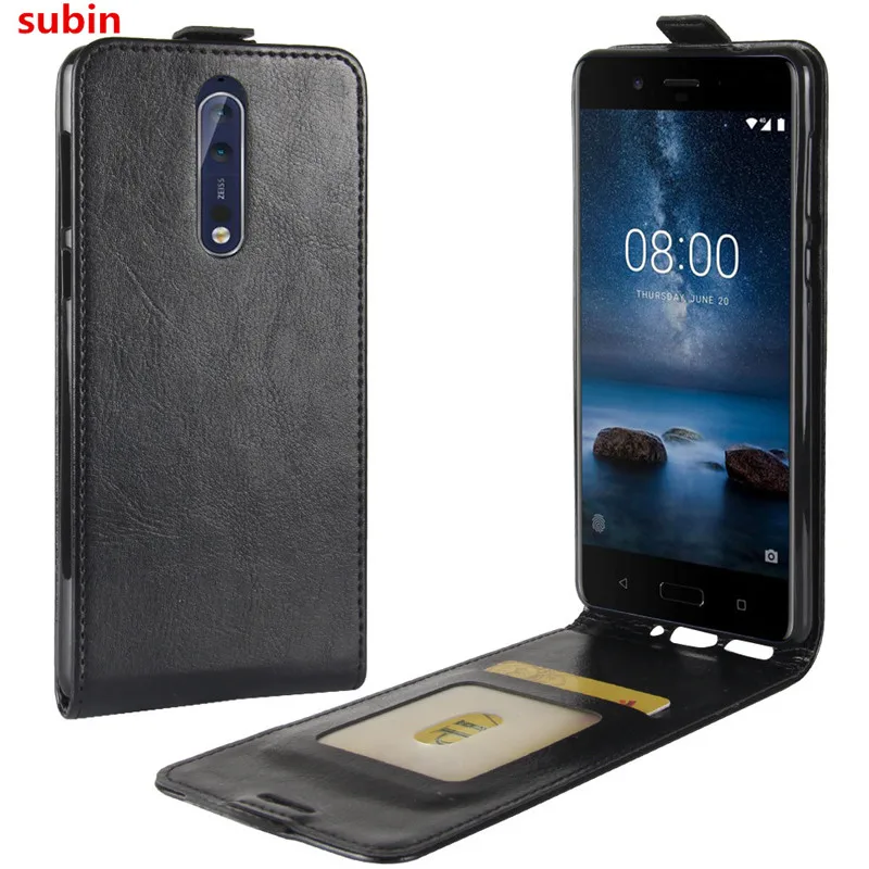 Чехол для Nokia 8 Оригинальный чехол 5 дюйма 2017 кожаный защитный Nokia8 TA-1012 флип-Чехлы |