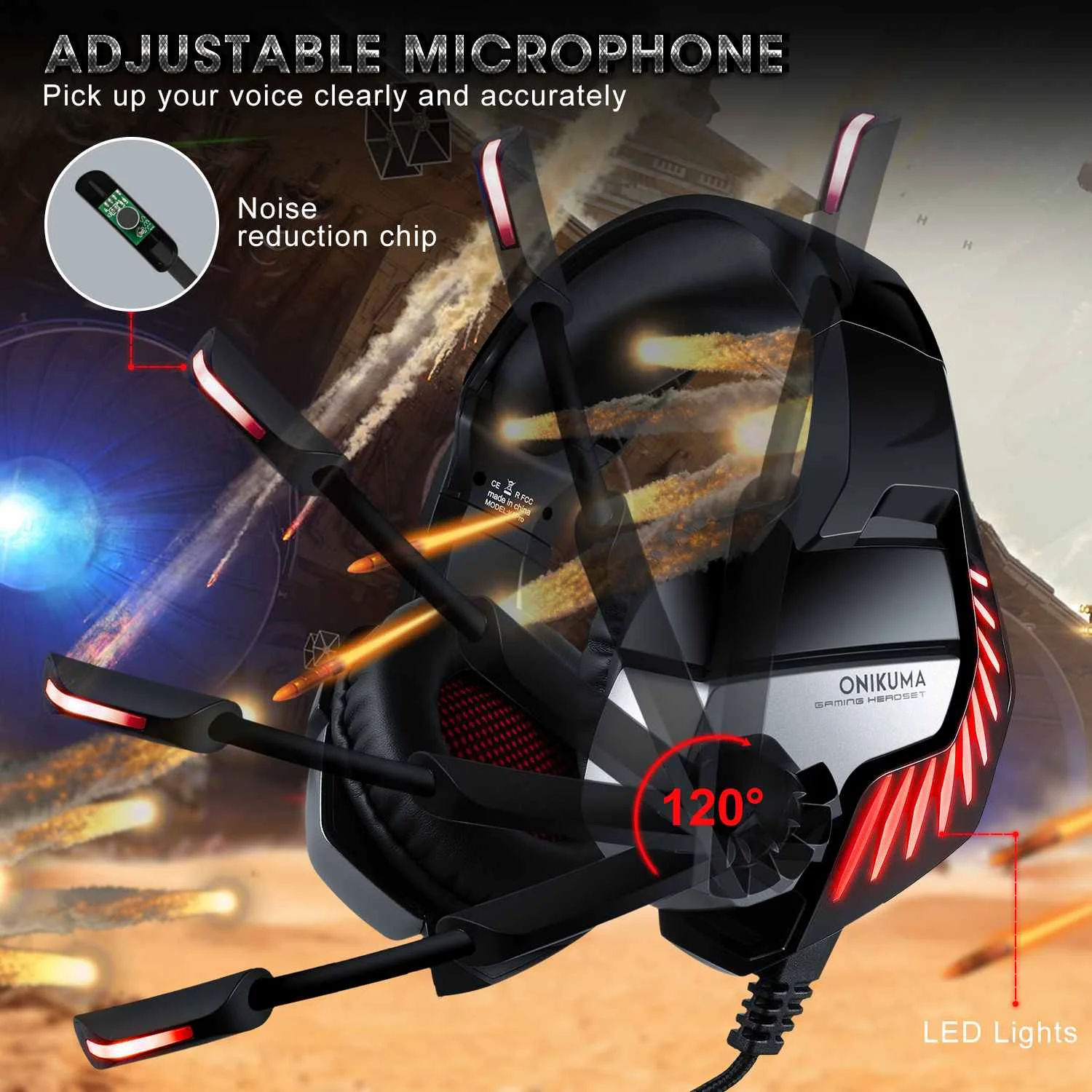 LEORY K5 Pro Gaming noise-concellng Наушники Hi-Fi Сабвуфер гарнитура 7,1 Virtual стерео наушники с микрофоном для PS4 PC One