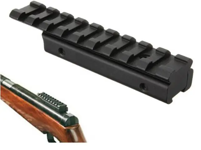 

11mm to 20mm Dovetail Weaver Picatinny Rail Adapter Converter Mount Scope Base Aluminum Alloy Black