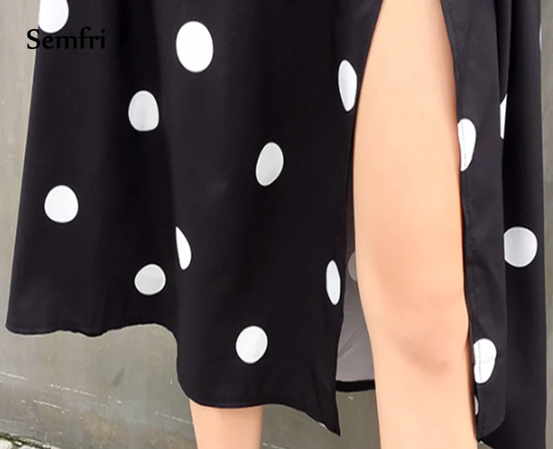 Sempi летнее женское платье в Корейском стиле модное длинное с v-образным вырезом