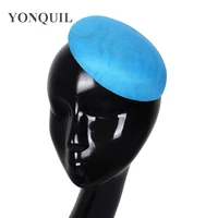 15cm round imitation linen fascinator sea blue or more colors hat base craft making material wedding accessories party headwear