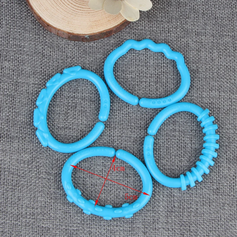 

24Pcs Baby Teething Ring Colorful Rainbow Rings Stroller Gift Decoration Toys