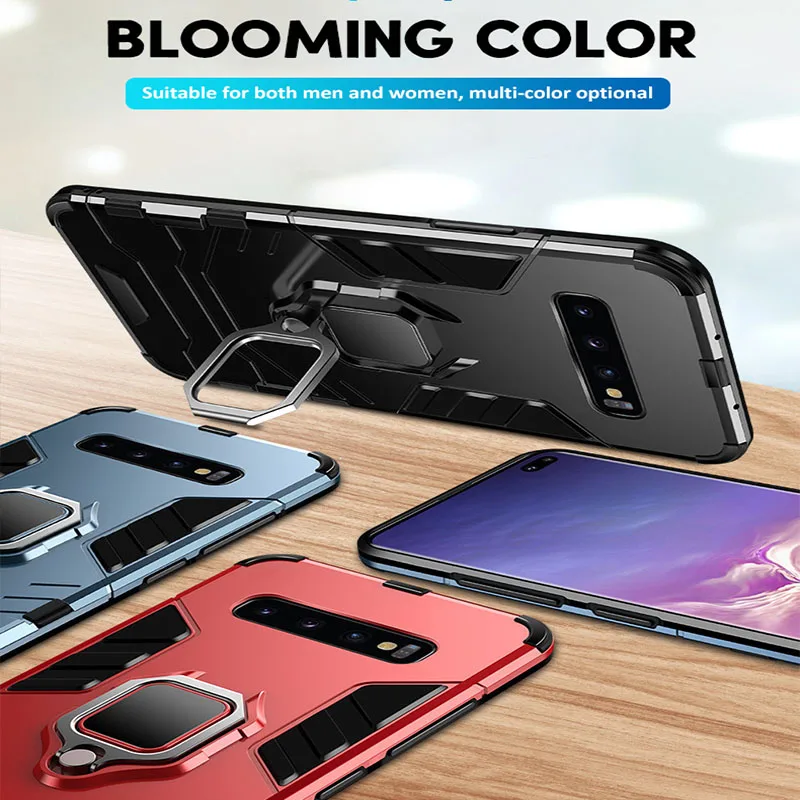 Phone Case For iPhone XR XS Max Metal Ring Holder Stand Magnetic Back Cover 7 Plus 8 6 6s X |