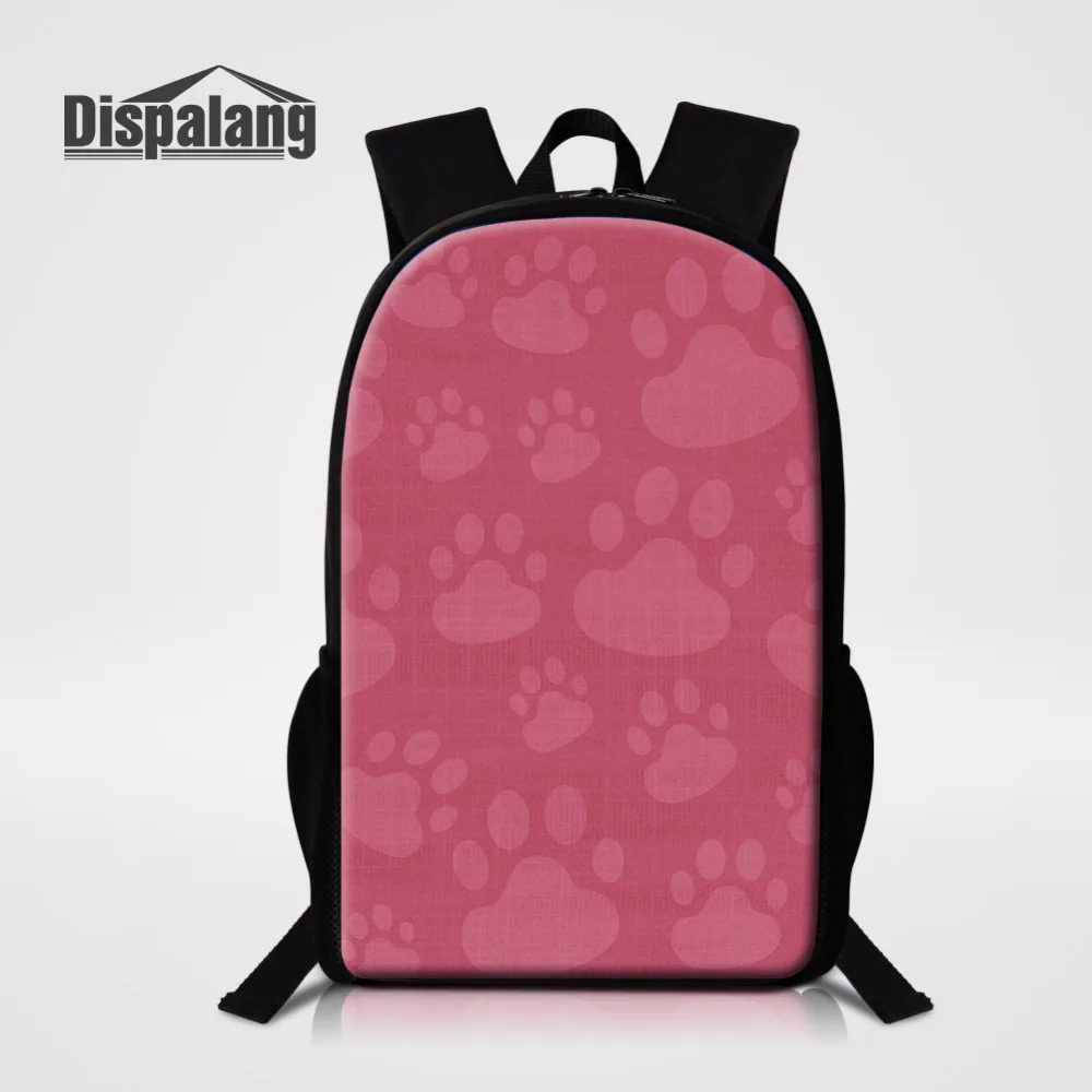 

Dispalang Cat Paw Print Women Men Backpack Animal Student Kids School Bags for Teenagers Casual Travel Shoulder Bags Mochila