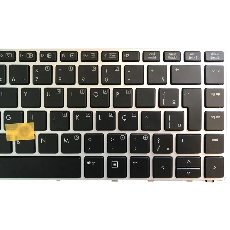 Бразильская Клавиатура для ноутбука hp EliteBook Folio 9470 M 9480 серебряная рамка с