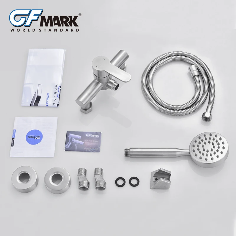 Набор для душа GFmark матовый смеситель из нержавеющей стали SUS304 с настенным