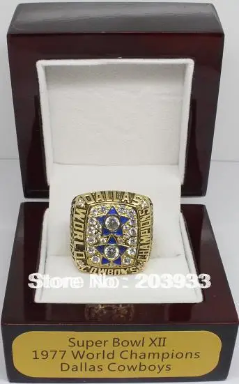 1977 Super Bowl XII Dallas Cowboys Championship Ring customize championship ring class sport free shipping|ring word|ring pillowring diamond |