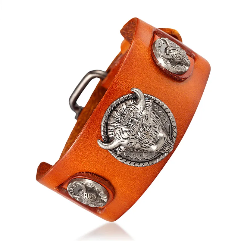 Мужские и женские браслеты из натуральной кожи в стиле ретро|bracelet male|bracelet hommeride to