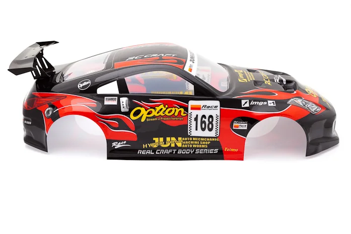 YUKALA 1/10 rc автомобиль ПВХ Окрашенный корпус корпуса 190 мм черный 2 шт./лот 004 | Игрушки