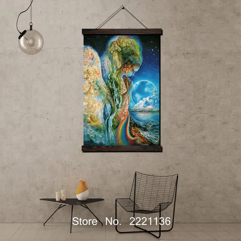 Wings of красоту Бог древний свиток живопись HD Wall Art висит холст картины печатные для
