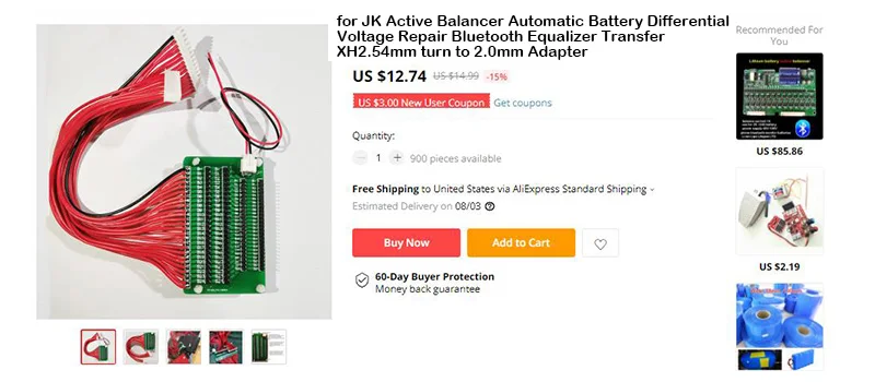 10А баланс eBike Bluetooth литиевая батарея активный эквалайзер 2S~ 24S BMS Li-Ion Lipo Lifepo4 LTO балансир приложение Защитная плата
