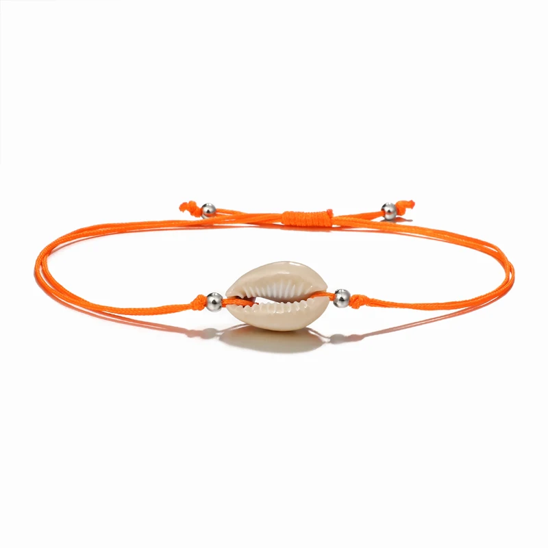 Карамельный цвет богемные браслеты из ракушек модные Seashell ювелирные украшения