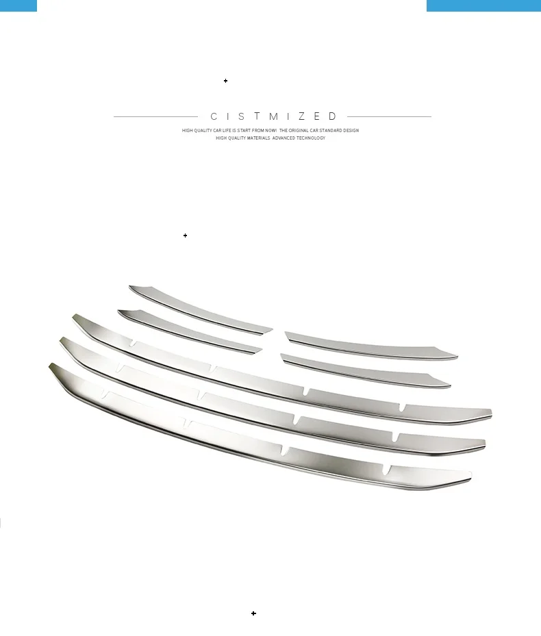 

Fit for Porsche for cayennes grille trim strip 15-17 stainless steel grille decorative exterior accessories
