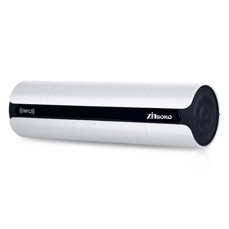 White with logo Zinsoko KR8800 портативный Bluetooth динамик беспроводной NFC FM HIFI стерео громкий динамик s Super Bass Caixa Se Som звуковая коробка для телефона - Цвет: White with logo