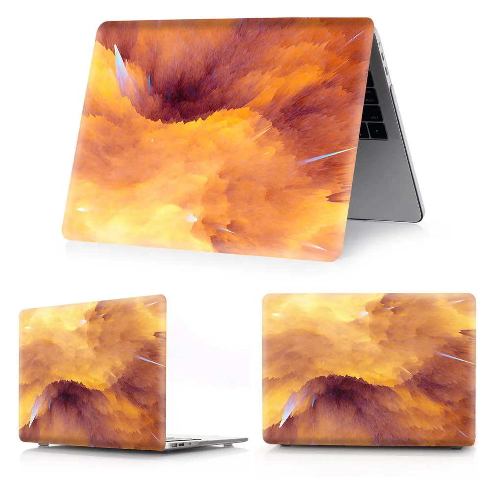 luorihuang-yellow Цветной альбом для рисования чехол для Macbook Air 11 13 Pro retina 12 13 15 дюймов цвета сенсорная панель для New Pro 13 15 или New Air 13 - Цвет: luorihuang-yellow