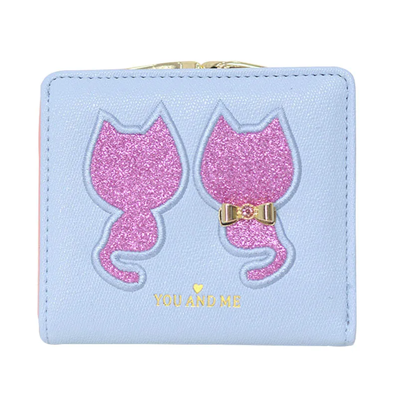 Женские кошельки и бумажники 2020 женский клатч на молнии с мультяшными кошками