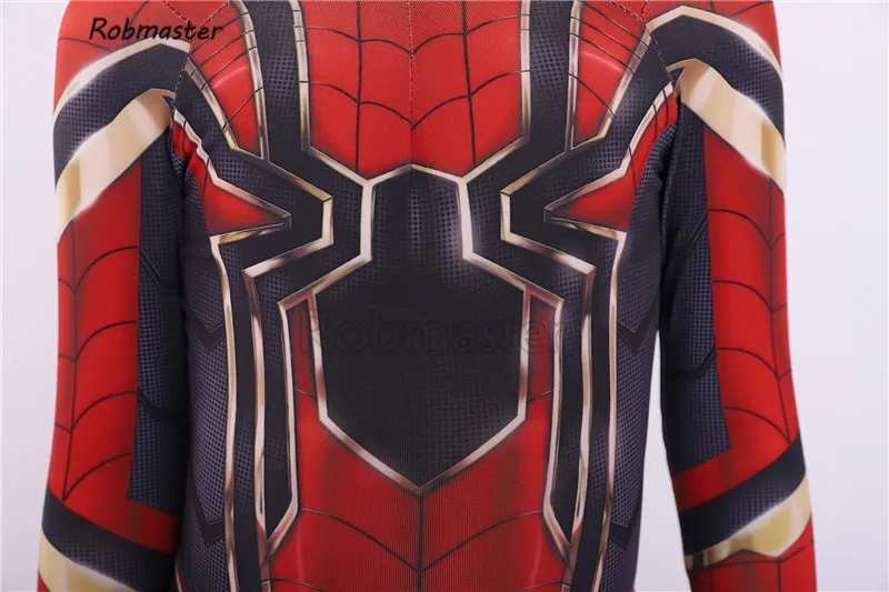 Newest Iron Spiderman Cosplay Costume Avengers Spider Zentai for Kids Boys Halloween Superhero Spiderman Bodysuit Suit Jumpsuit